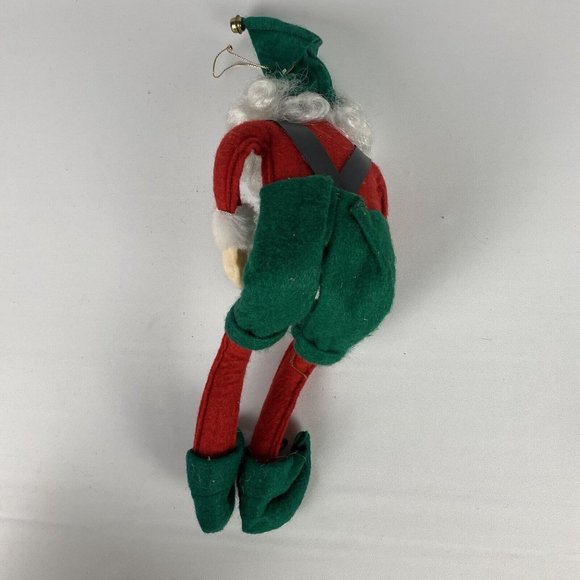 Vintage Christmas Santa Knee Hugger Ornament Taiwan Original Sticker - Picture 4 of 10